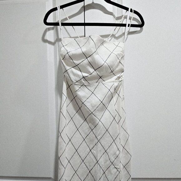 New Rumer The Label - M -  Quinn Bias Cut Out Maxi Dress In Ivory $299 - Picture 8 of 12